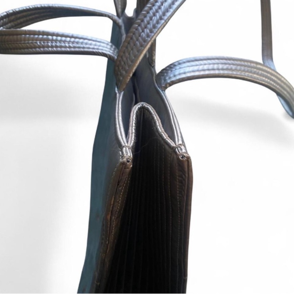 Telfar x Moose Knuckle Silver Medium Shopper Tote Bag - Picture 6 of 8